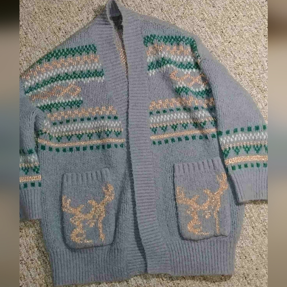 Sunday in Brooklyn reindeer cardi